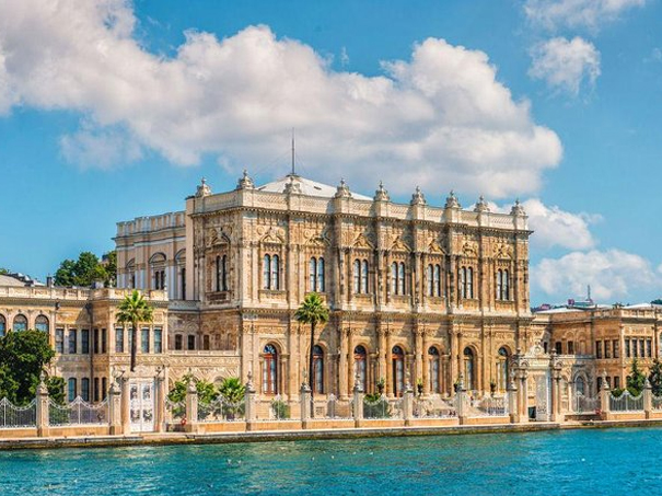 dolmabahce palace from bosphorus